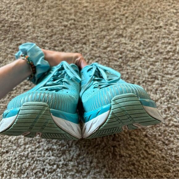 Hoka One Bondi 7 Road Running Shoes Aquarelle Eggshell Blue Size 11 - Picture 2 of 13